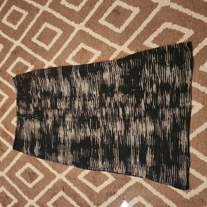 Womens XL long gray and black skirt with slip inside.